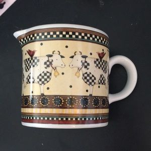 New. Sakura Debbie Mumm Weathervane Creamer Cows Bells